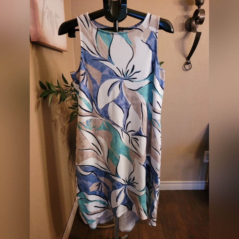 CHICO'S Floral Sleeveless Dress